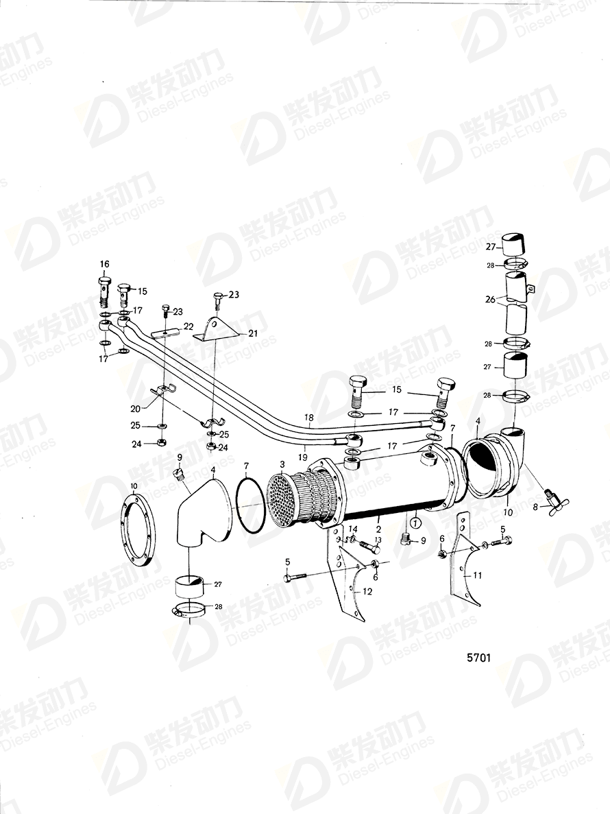 VOLVO End cover 823803 Drawing